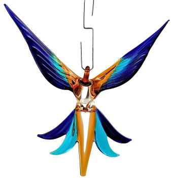 Hängevogel, Kolibri (braun-hellblau-dunkelblau)